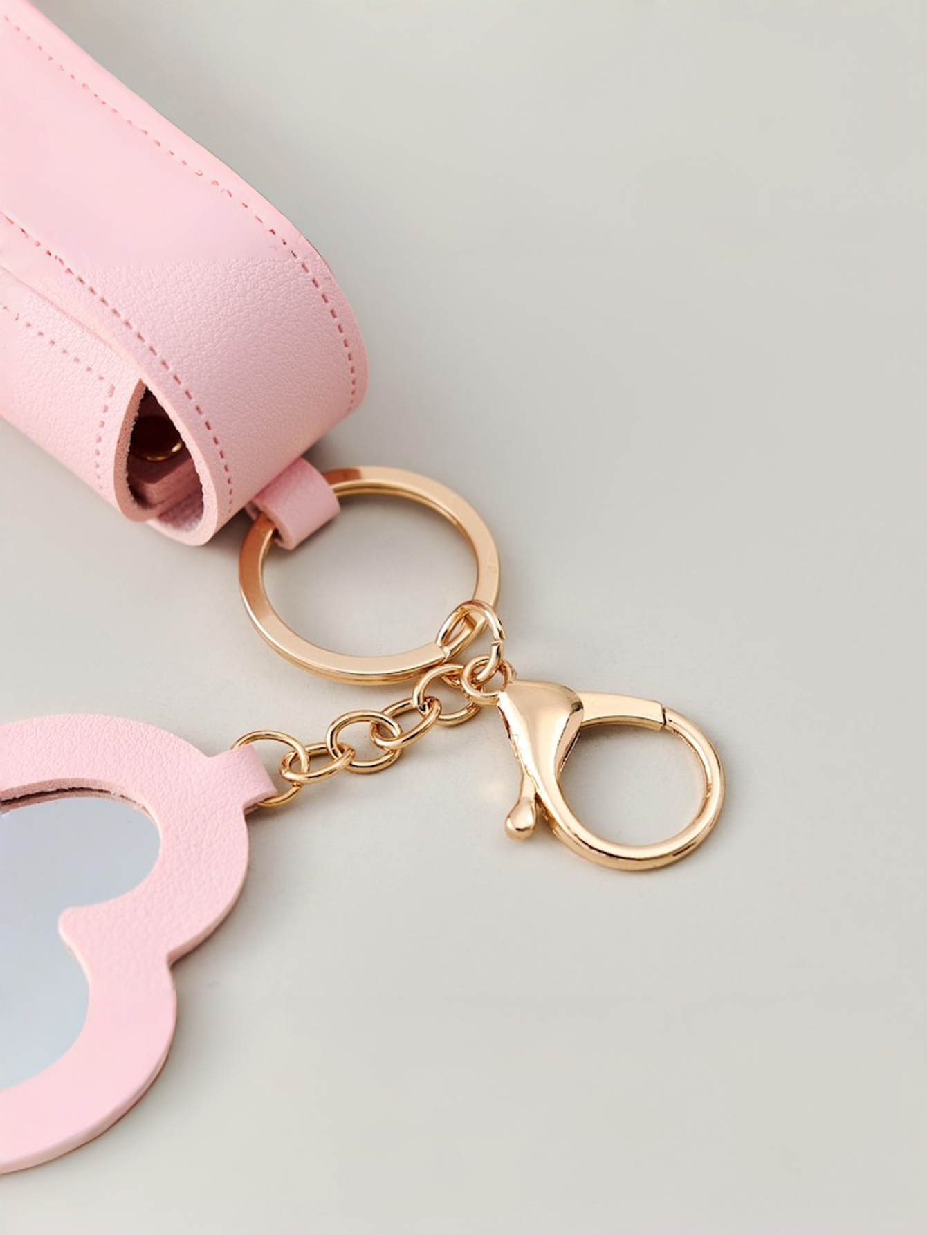 Birth Flower Pattern Lipstick Keychain Storage Case (with Mirror), Custom PU Leather Lip Balm Pouch